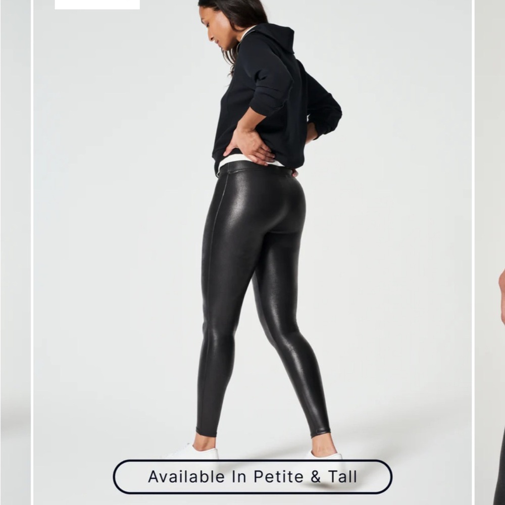 Spanx Black Faux Leather Leggings